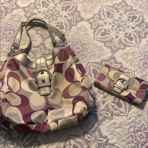 Coach hobo purse and matching wallet